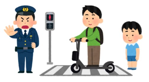 電動キックボードに乗るときは自転車に乗るときのルールを守りましょう